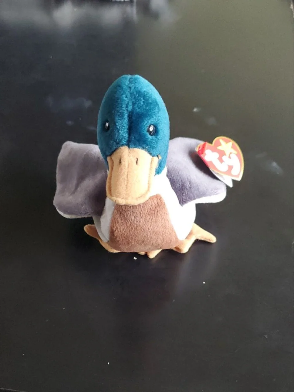 Ty Plush Duck Jake - Teal, Purple, White & Tan